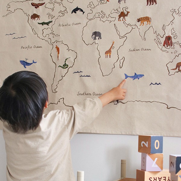 Ferm Living The World Textile Map ���� �ƥ���������ޥå� �̲� ����ƥꥢ �Ҷ����� �����Ͽ� ���ڥ��ȥ꡼ �ե������ӥ� ������������Ź�ʡڤ����󤻡�