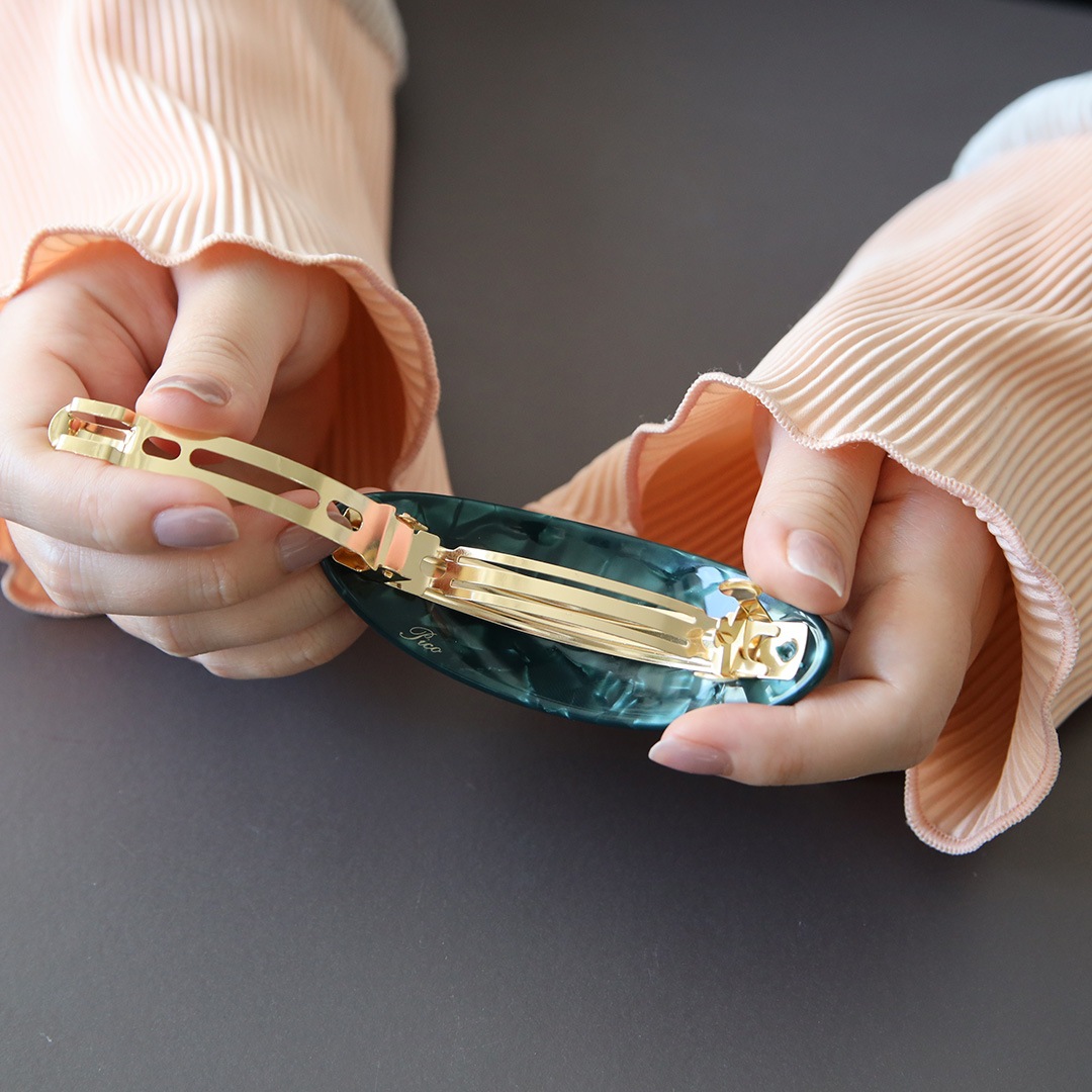 Pico (�ԥ�) Mie Hair Barrette �쥪/�ե��쥹��/�٥꡼MOP/����MOP �̲�/�إ����������꡼/�Х�å�