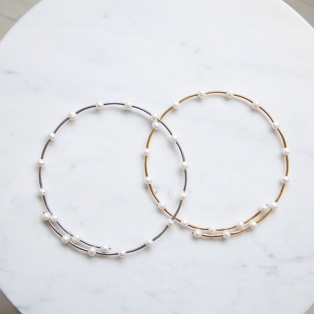 hinahina (ヒナヒナ) P&Mチョーカー ゴールド/シルバー|hinahina