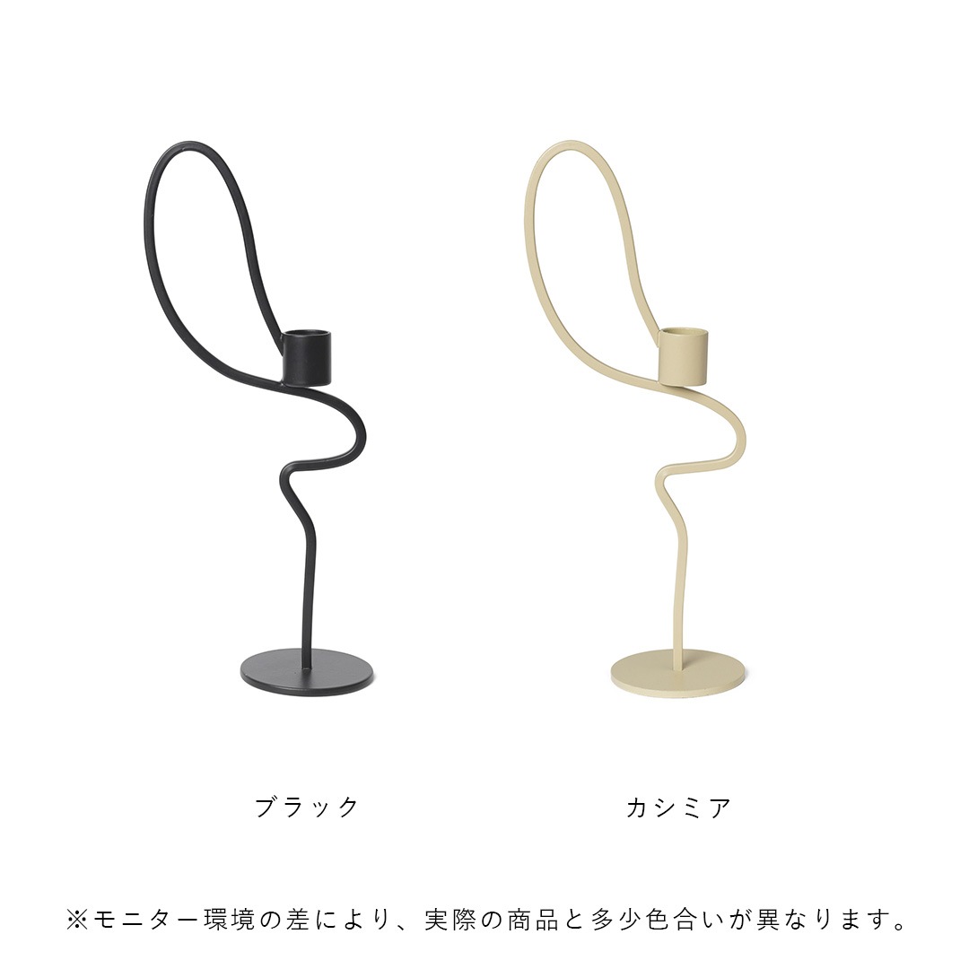 �ڤ����󤻡�Ferm Living (�ե������ӥ�) Valse Candle Holder (�Х륹 �����ɥ�ۥ����) High �֥�å�/�����ߥ� �̲�/����ƥꥢ/������������Ź��