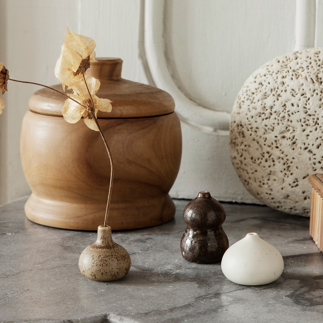�ڤ����󤻡� Ferm Living (�ե������ӥ�) Komo Mini Vases (���� �ߥ˥١���) 3�ĥ��å� �ޥ�� �̲�/����ƥꥢ/����/���֥���/������������Ź��