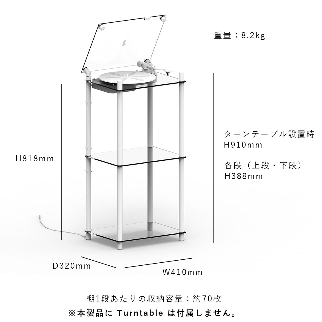�ڤ����󤻡� TRANSPARENT (�ȥ�󥹥ڥ�����) Transparent Turntable Stand�ʥȥ�󥹥ڥ����� ������ơ��֥� ������ɡ� �֥�å�/�ۥ磻�� �̲�/���������ǥ�/�����ǥ���/����ƥꥢ����������եȡ�