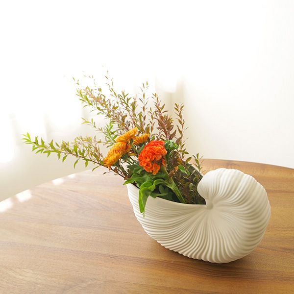 �ڤ����󤻡�Ferm Living (�ե������ӥ�)  Shell Pot(������ݥå�) ���եۥ磻�� �̲�/����ƥꥢ/����/�ե��١���/ȭ
