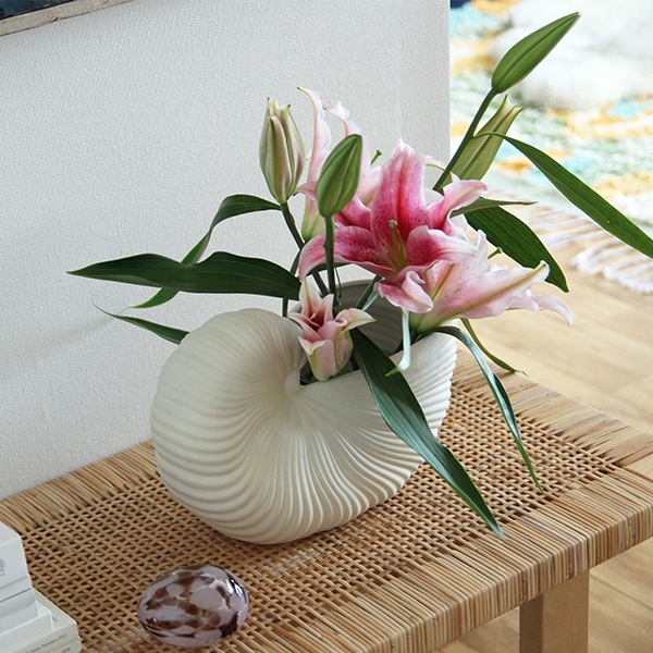 �ڤ����󤻡�Ferm Living (�ե������ӥ�)  Shell Pot(������ݥå�) ���եۥ磻�� �̲�/����ƥꥢ/����/�ե��١���/ȭ