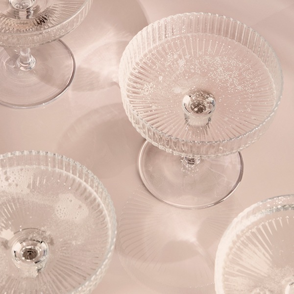 �ڤ櫓���ꡦ50%OFF��Ferm Living Ripple Champagne Saucers ��åץ� �����ѥ󥰥饹 2�ĥ��å� ���ꥢ ���⡼�����졼 �ե����� �̲� ����ƥꥢ �ե������ӥ� ������������Ź��