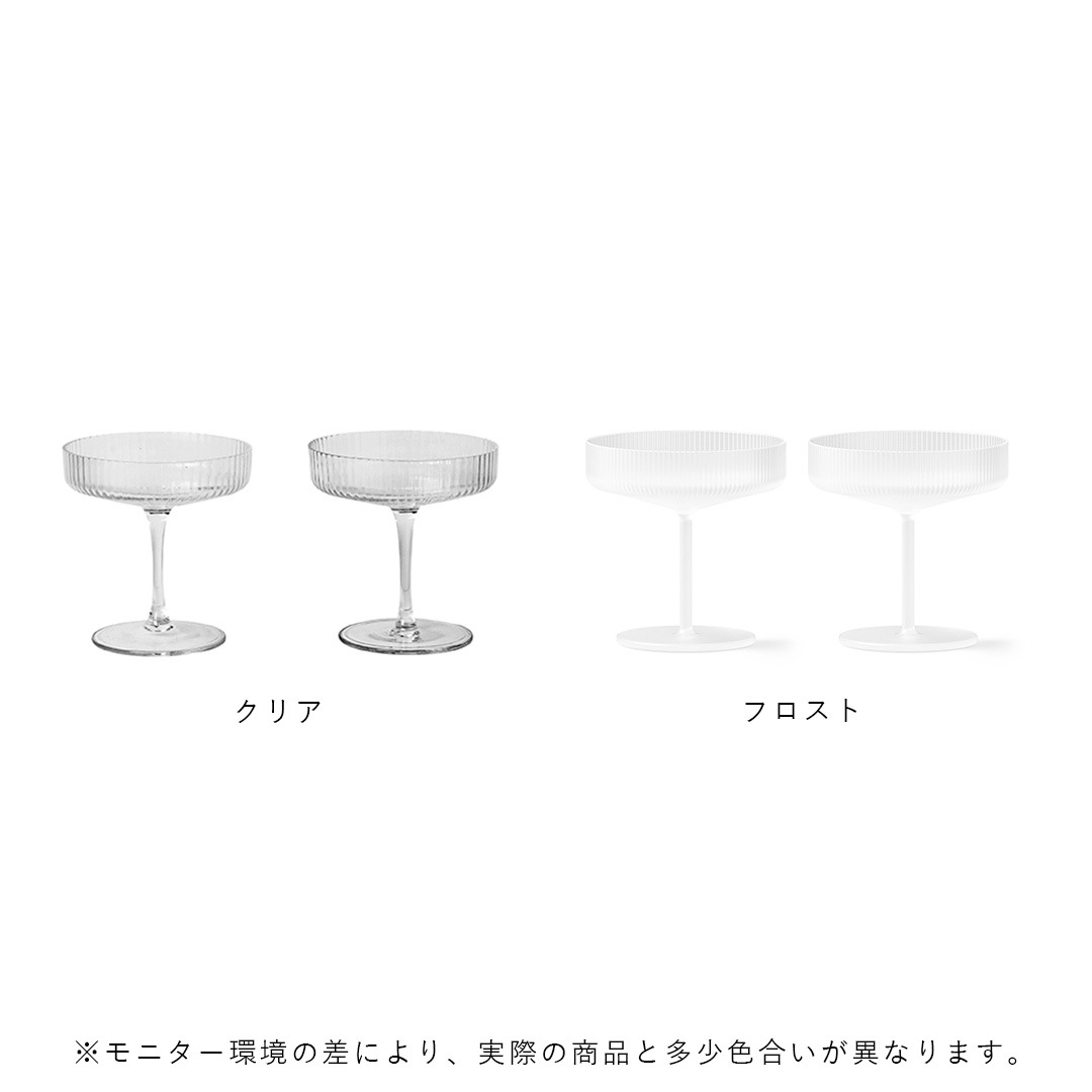�ڤ櫓���ꡦ50%OFF��Ferm Living Ripple Champagne Saucers ��åץ� �����ѥ󥰥饹 2�ĥ��å� ���ꥢ �ե����� �̲� ����ƥꥢ �ե������ӥ� ������������Ź��