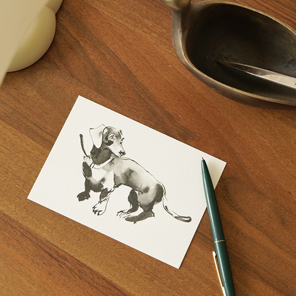 Teemu Jarvi (�ơ��ࡦ������) Postcard (�ݥ��ȥ�����) DACHSHUND (���å����ե��) A6 (10.5��14.8cm) �̲�/����ƥꥢ/������������Ź��/�ݥ����� �ڥ᡼���ء�