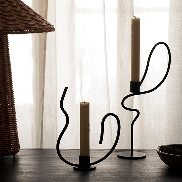 �ڤ櫓���ꡦ50%OFF��Ferm Living Valse Candle Holder �Х륹 �����ɥ�ۥ���� High �֥�å� �̲� ����ƥꥢ �ե������ӥ� ������������Ź��
