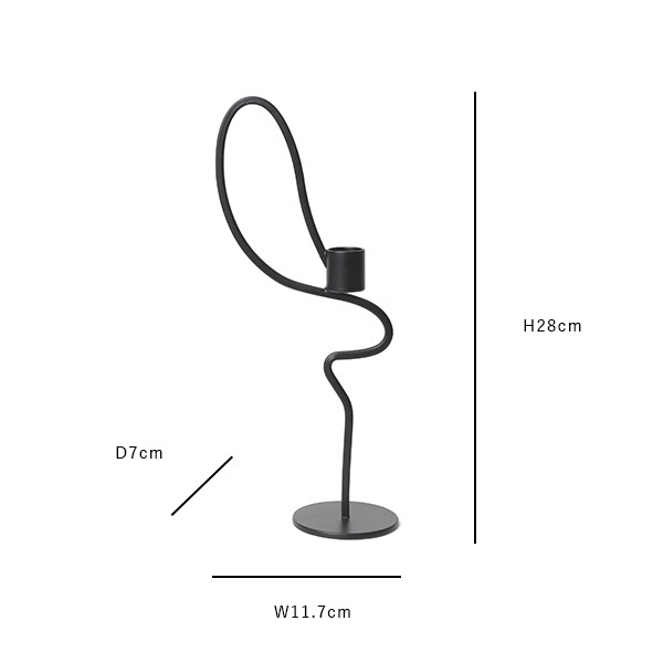 �ڤ櫓���ꡦ50%OFF��Ferm Living Valse Candle Holder �Х륹 �����ɥ�ۥ���� High �֥�å� �̲� ����ƥꥢ �ե������ӥ� ������������Ź��