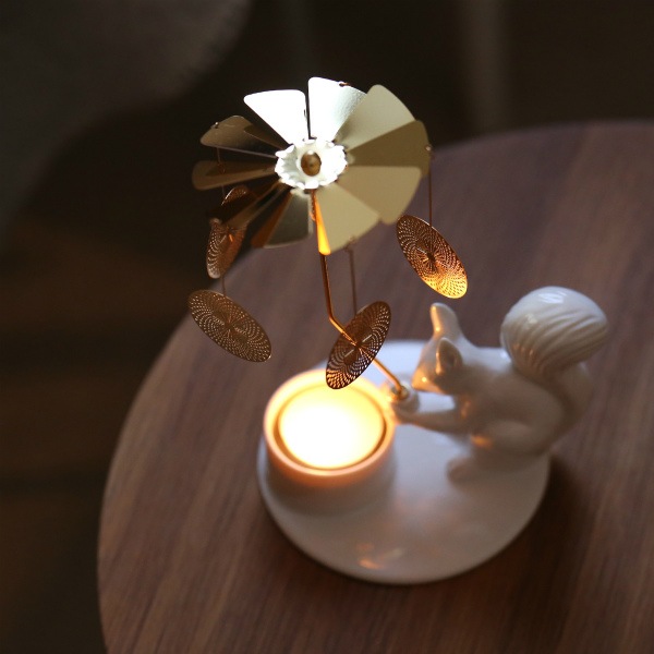 dottir (ドティエ) Winter Stories リス/ロータリーキャンドルホルダー