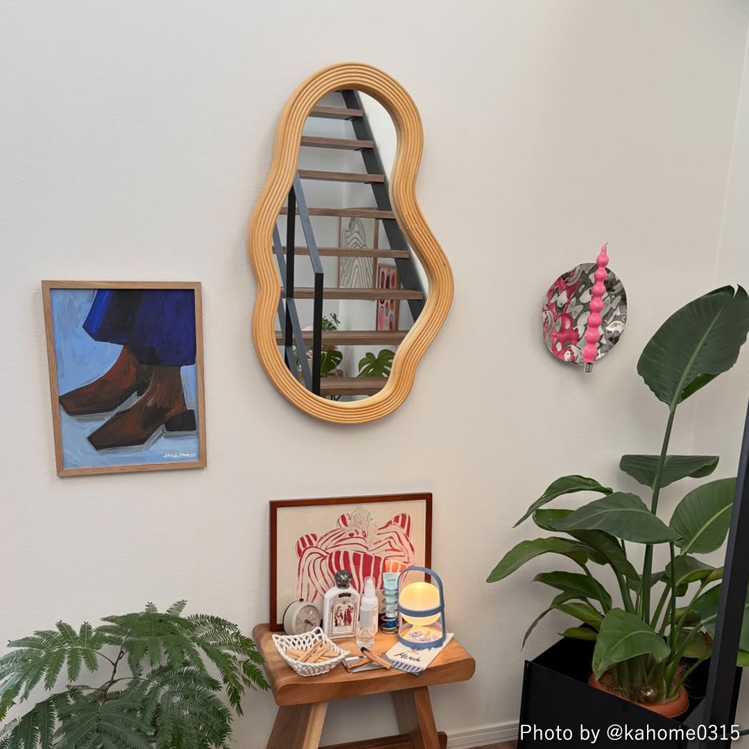 �ڹ���߸ˤ����Ferm Living (�ե������ӥ�) Pond Mirror (�ݥ�ɥߥ顼) M �饿�� �̲�/����ƥꥢ/��/������������Ź��