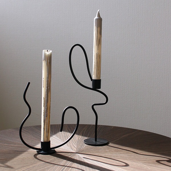 �ڤ櫓���ꡦ50%OFF��Ferm Living Valse Candle Holder �Х륹 �����ɥ�ۥ���� Low �֥�å� �̲� ����ƥꥢ �ե������ӥ� ������������Ź��