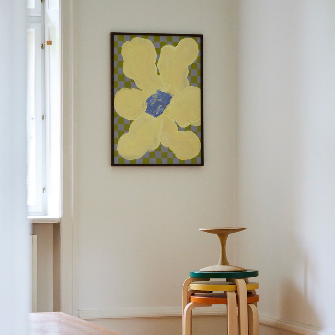 �ڥ����ڡ����оݡۡڤ����󤻡�Paper Collective (�ڡ��ѡ����쥯�ƥ���) �ݥ����� ��50��70�� Flowers with Checks 04  �̲�/����ƥꥢ/������/������������Ź�ʡڿ��ǥ������