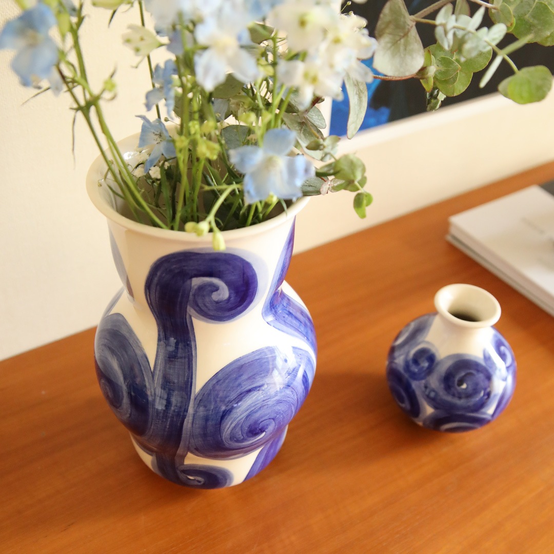 KAHLER (�����顼) Tulle Vase H22.5cm �֥롼 �̲��ǥ�����/����ƥꥢ/���֥���/����/������������Ź��