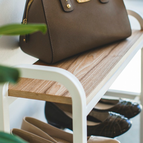 �ڤ����󤻡ۻ���¶� tower (���) Bench Shoes Rack �ʥ٥�����塼����å��� �ۥ磻��/�֥�å� ��Ǽ/���ߡ��緿������