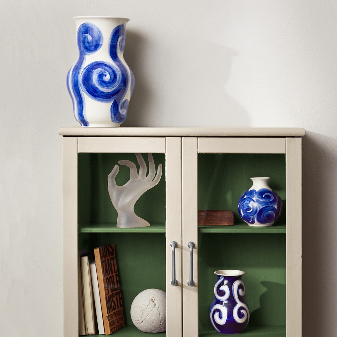 KAHLER (�����顼) Tulle Vase H10.5cm �֥롼 �̲��ǥ�����/����ƥꥢ/���֥���/����/������������Ź��