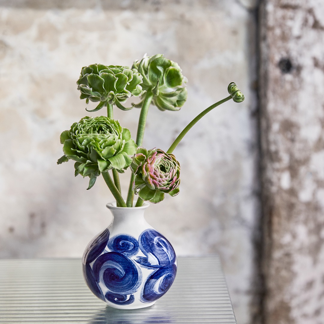 KAHLER (�����顼) Tulle Vase H10.5cm �֥롼 �̲��ǥ�����/����ƥꥢ/���֥���/����/������������Ź��