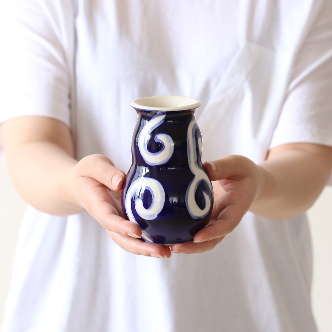 KAHLER (�����顼) Tulle Vase H13cm �֥롼 �̲��ǥ�����/����ƥꥢ/���֥���/����/������������Ź��