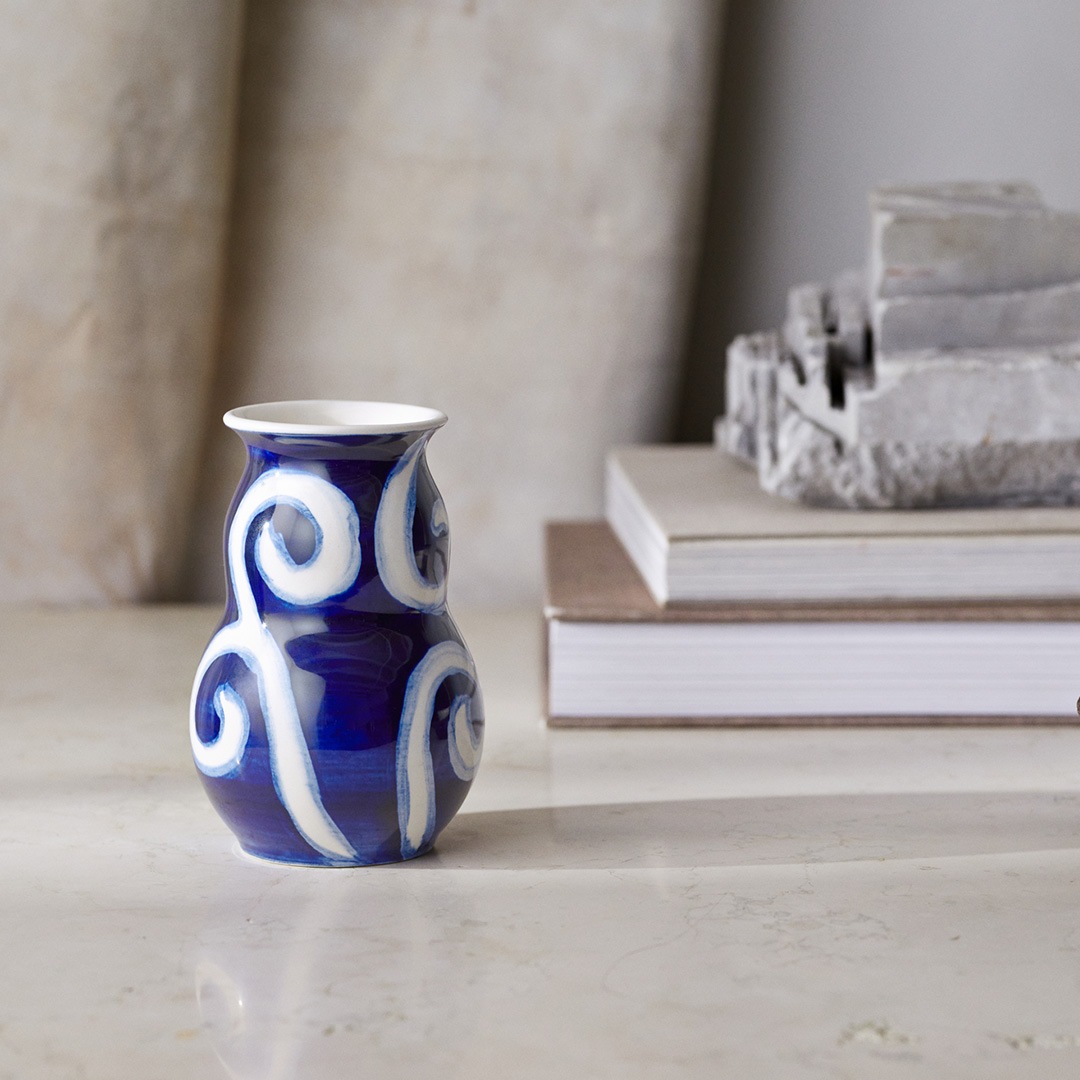 KAHLER (�����顼) Tulle Vase H13cm �֥롼 �̲��ǥ�����/����ƥꥢ/���֥���/����/������������Ź��