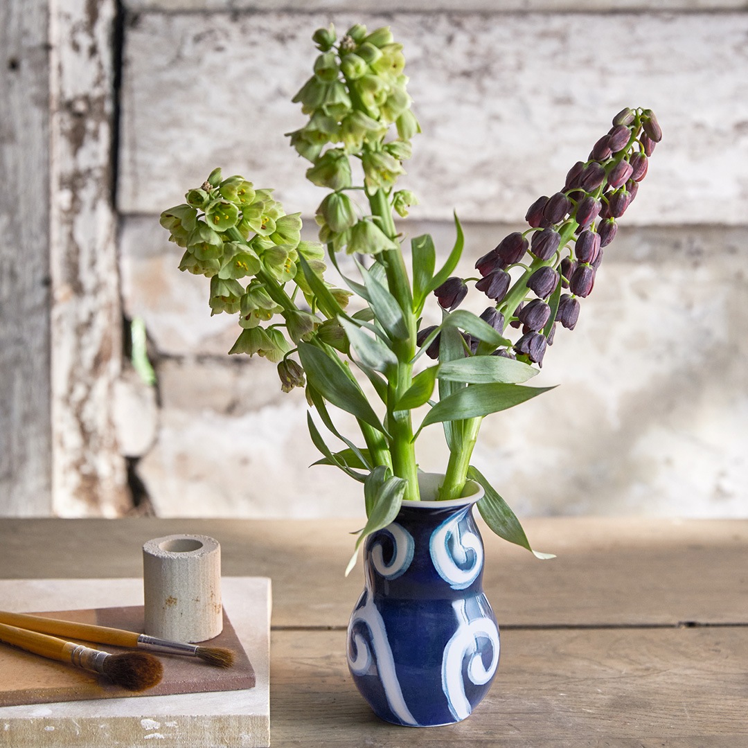 KAHLER (�����顼) Tulle Vase H13cm �֥롼 �̲��ǥ�����/����ƥꥢ/���֥���/����/������������Ź��