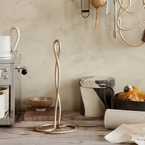 �ڤ櫓���ꡦ50%OFF��Ferm Living Curvature Paper Towel Holder �����Х��奢 �ڡ��ѡ�������ۥ���� �֥饹 �̲� ����ƥꥢ ���å���ڡ��ѡ� �ե������ӥ� ������������Ź�ʡڹ���߸ˤ����