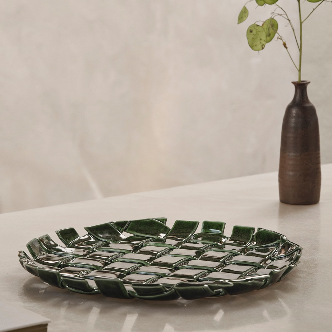 �ڤ����󤻡�Ferm Living (�ե������ӥ�) Plait Platter (�ץ쥤�ȥץ�å����� ���եۥ磻�� /������ɥ��꡼�� �̲�/����ƥꥢ/������������Ź��