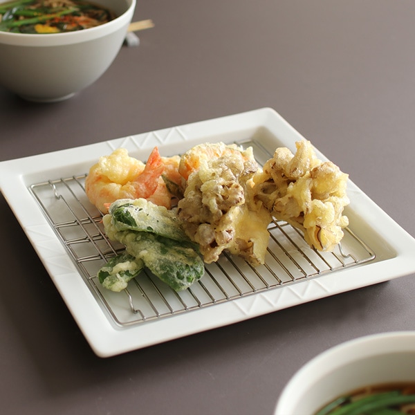K+dep スクエアディッシュ/揚げ物皿（金網付き）|和洋食器 |北欧雑貨
