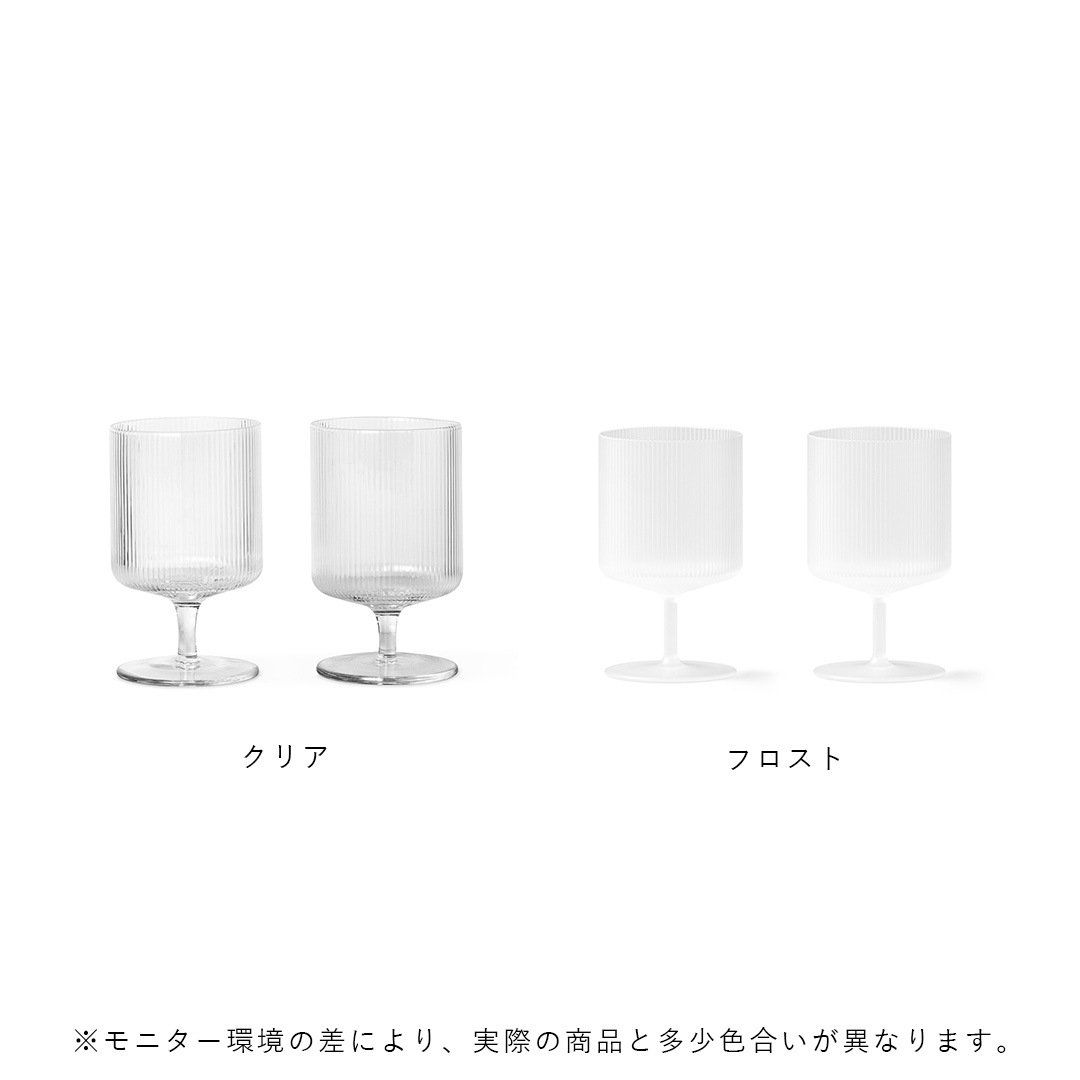 �ڤ櫓���ꡦ50%OFF��Ferm Living Ripple Wine Glasses ��åץ� �磻�󥰥饹 2�ĥ��å� ���ꥢ �ե����� �̲� ���饹���� �ե������ӥ� ������������Ź��