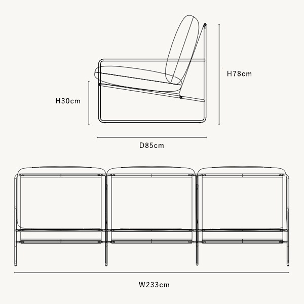 ڤ󤻡Ferm Living (եӥ) Desert Sofa (ǥȥե) 3 (3ͳݤ) ֥å/ߥ ̲/ȥɥ/ǥ/ƥꥢ/Ź
