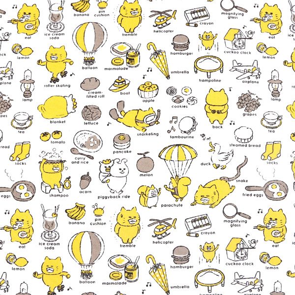 ノラネコぐんだん ファブリック 1mカットクロス ノラネコabc モノトーン ノラネコぐんだん ファブリック 1mカットクロス ノラネコabc モノトーン