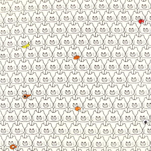 ノラネコぐんだん ファブリック 50cmカットクロス ノラネコいっぱい ノラきなり