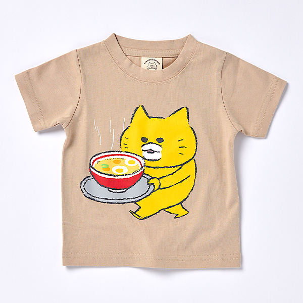 ノラネコぐんだん6262 ノラネコぐんだん】 Tシャツ（ラーメン/ベージュ）90cm・110cm