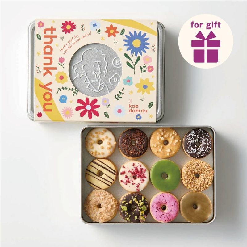 koe donutsクッキー缶 - thank you