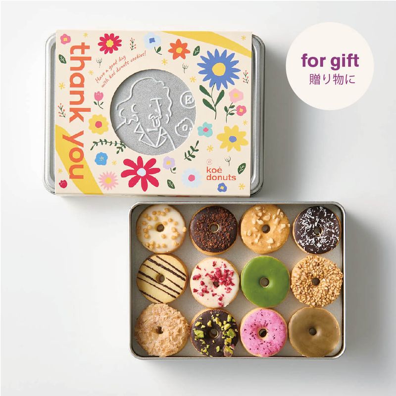 koe donutsクッキー缶 - thank you