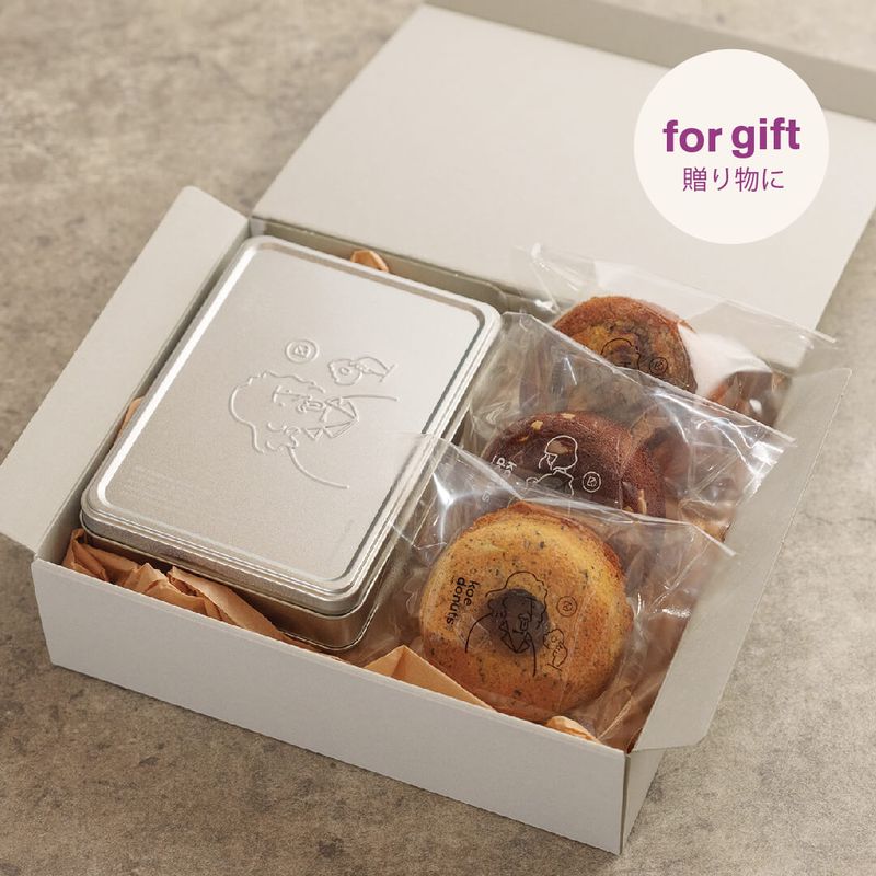 gift BOX【A】クッキー缶 ＋ ギフトドーナツ