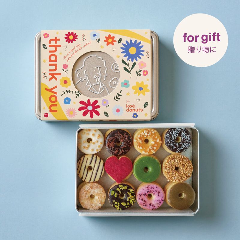 【母の日】koe donutsクッキー缶 - thank you