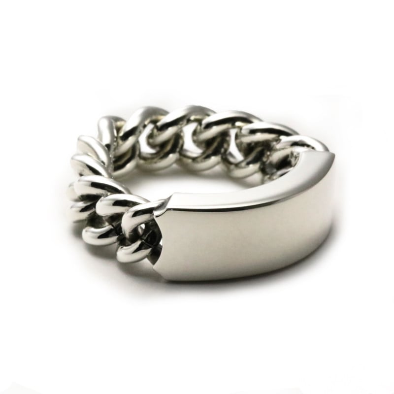 Blank logo ID Chain Ring