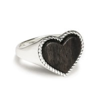 HEART ENCLOSED SIGNET RING 