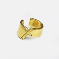 Golden Cross Earcuff