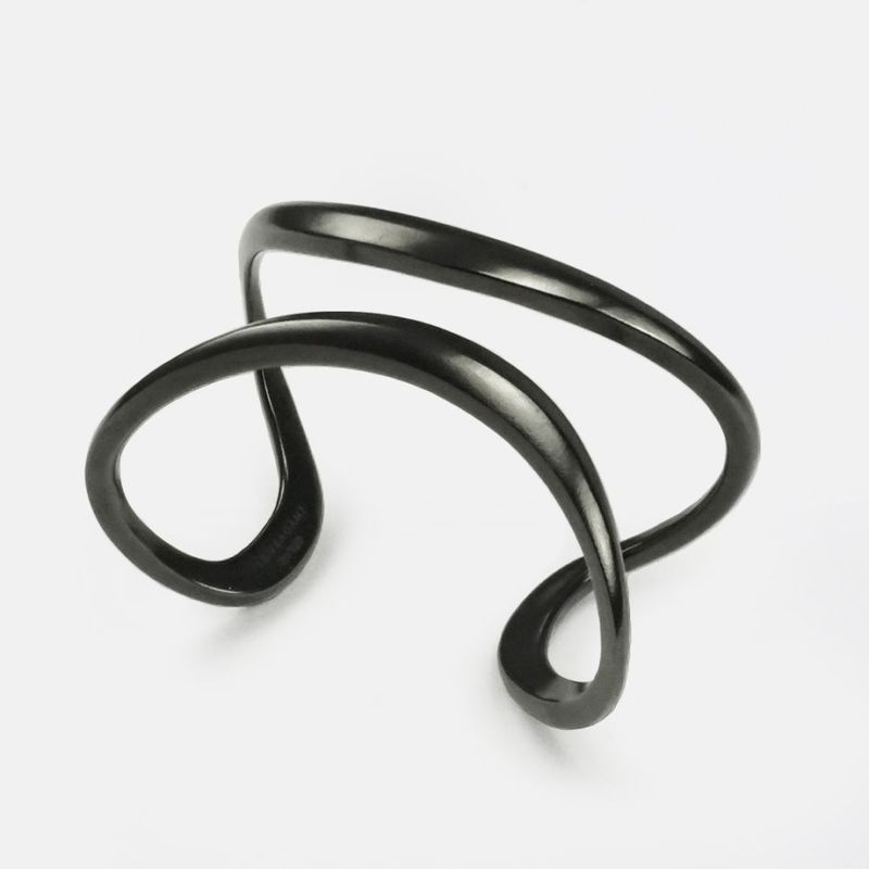 Double Crescent Bangle Black
