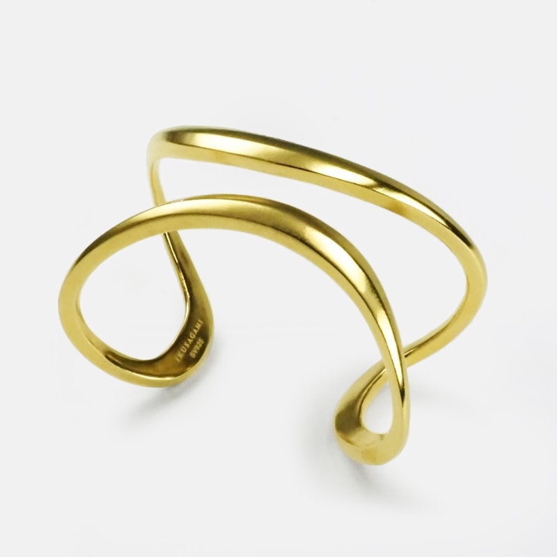 Double Crescent Bangle Gold
