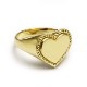 HEART ENCLOSED SIGNET RING