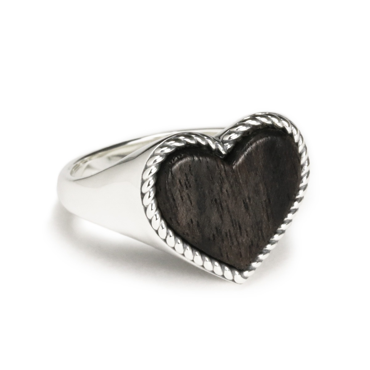 HEART ENCLOSED SIGNET RING 