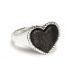 HEART ENCLOSED SIGNET RING