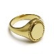 OVAL ENCLOSED SIGNET RING