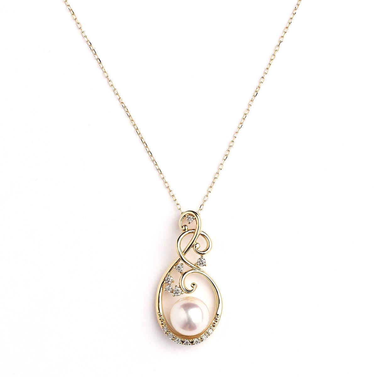 K18 Diamond/Pearl Pendant PENDANT 甲府宝飾 品揃え豊富なハンドメイドジュエリー KOFU Jewelry