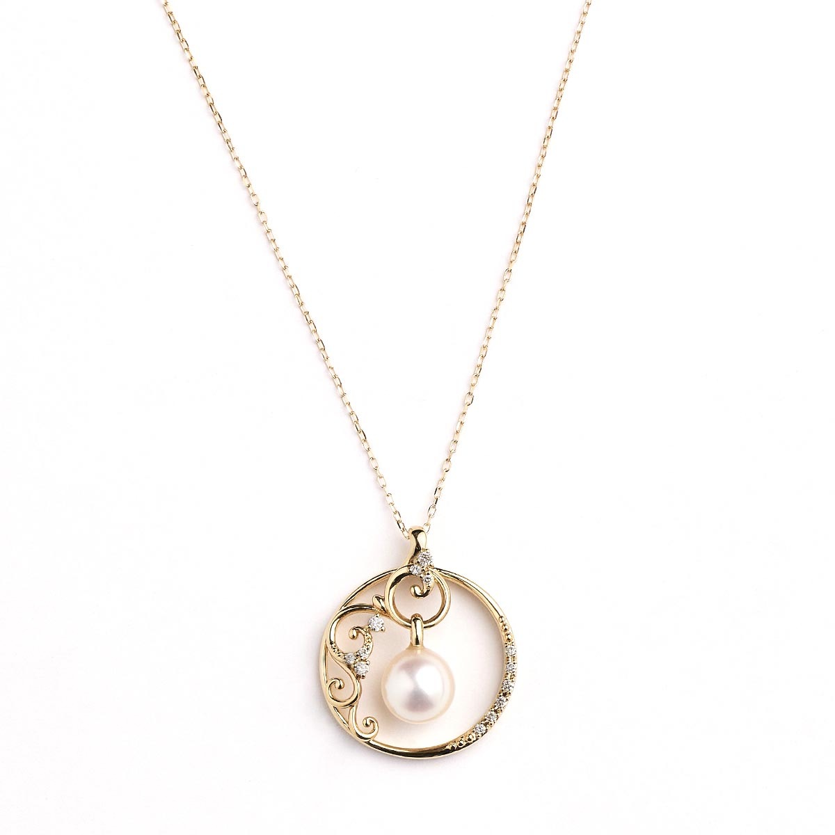 K18 Diamond/Pearl Pendant PENDANT 甲府宝飾 品揃え豊富なハンドメイドジュエリー KOFU Jewelry