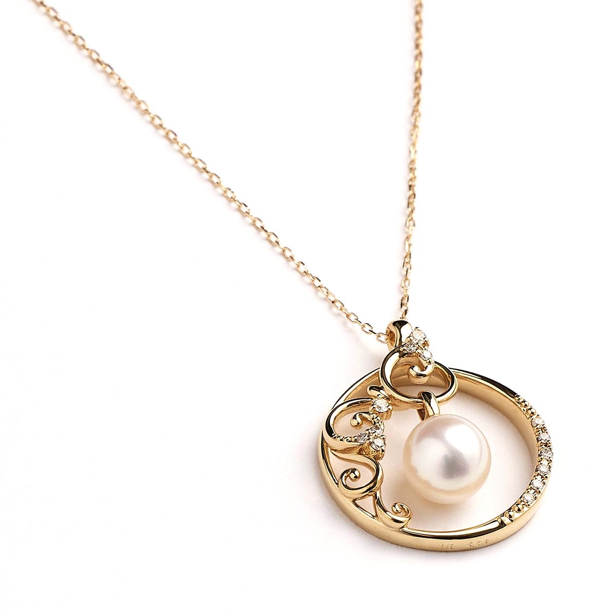 K18 Diamond/Pearl Pendant PENDANT 甲府宝飾 品揃え豊富なハンドメイドジュエリー KOFU Jewelry