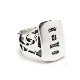 4LOGO DOME ENGRAVED RING