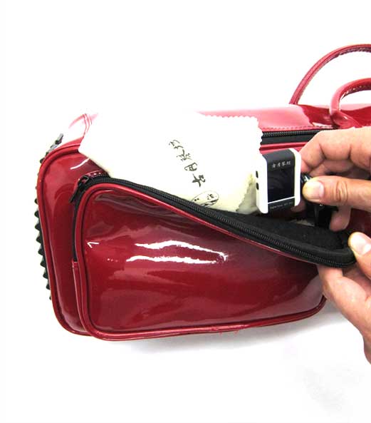 オシャレな二胡専用エナメル地キャリングバッグ　NKB-02